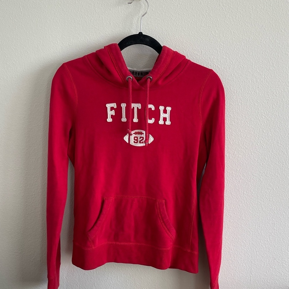 Abercrombie & Fitch Red Hoodie with Logo